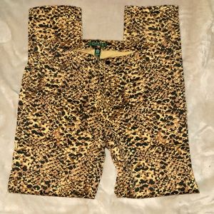 Ralph Lauren Cheetah Print Straight Legged Pants